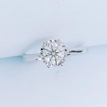 30-point diamond ring Diamond ring GIA diamond display diamond 1 carat ring Classic six-claw 50-point diamond female ring customization