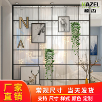 Nordic black frame Living room screen Room partition wall Modern simple Wrought iron decoration Entrance Bedroom Dining room Office