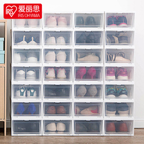 Japan Love Rieth Transparent Shoes Box Plastic AJ Shoes Containing Alice Dust-Proof Moisture Finishing Case Thickened Shoe Cabinet