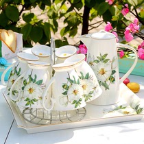 Ceramic cup water cup set light luxury mug water Cup bone porcelain cold kettle drinking water teapot home European living room