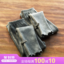 Girl Pants Spring Autumn Money Childrens Underpants Big Child Thin Suede Pants Outside Wearing Spring Dress New Childrens Dress Girl Plus Suede Pants