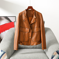 Leather sheepskin 2021 new anti-season fashion short small leather jacket womens jacket haining ins
