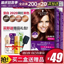Schwarzman Bubble Hair Dye Cover White Hair Black Tea Color Hair Dyeing Cream 2021 Popular Color