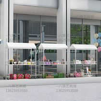 Creative promotional car mobile shelf commercial stall dump special car supermarket promotion flower