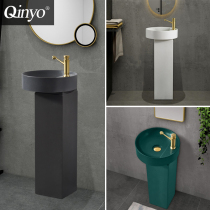 Nordic rock plate column basin vertical floor-standing wash basin art sink balcony toilet washbasin