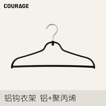 COURAGE non-marking hangers household clothes non-slip plastic support hanging clothes can not afford black clothes hanging rack