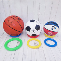 Basketball ball support No. 5 ball No. 7 ball football placement fixed base plastic ring global drag bracket basketball supplies