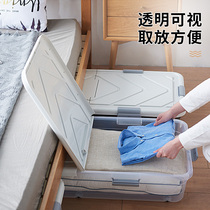 Bed-bottom container box flat plastic clothing packaging box to contain sofa transparent bed under the container box