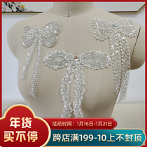 New cute wedding dress embroidery bow nail bead sequin headdress children dress dress dress dress decoration handmade DIY