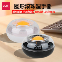 Deli 9109 wet hand device for financial use banknote counting cylinder number money money water sponge cylinder dip tank dip box