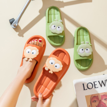 Summer slippers female cute home indoor non-slip home bathroom shower couple wear home soft bottom cool drag man