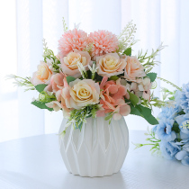  Fake flower decoration Simulation flower home living room decoration Dining table coffee table flower arrangement bouquet flower arrangement Silk flower decoration plastic flower