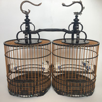 Thrush Birdcage mahogany Ebony starlings double-layer living bottom full set of Birdcage hand-carved inlaid high-grade Birdcage