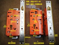 Single live double live universal stainless steel anti-theft door lock body regardless of the left and right square tongue Large round head copper tongue