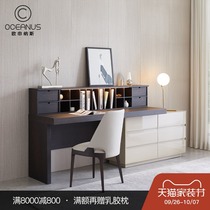 Italian light luxury minimalist bedroom dressing table storage cabinet integrated modern designer retractable with lamp makeup table