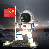 Nordic Creative Handmade Diy Building Blocks Astronaut Pendulum Pieces Astronauts Small Night Light Boys Room Bedroom Decorations