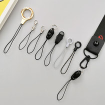 Metal mobile phone ring lanyard hand rope Apple mobile phone short rope silk scarf accessories universal key pendant female spring buckle