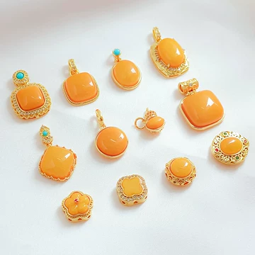 18K金蜜蜡吊坠-18K金蜜蜡吊坠促销价格、18K金蜜蜡吊坠品牌- 淘宝