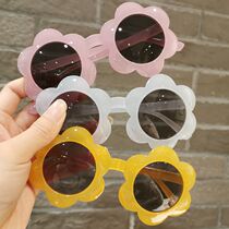 Children Glasses Tide Fashion Baby Sunglasses Girl Flowers Ink Mirror Tide Women Cartoon Toy Glasses Anti UV