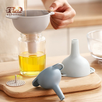 Plastic funnel milk powder cone anti-sprinkling large and small diameter filter screen kitchen refueling wine liquid dispenser household