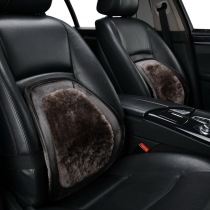 Pure wool car waist cashmere wool waist cushion car back cushion winter warm plush waist pillow office chair