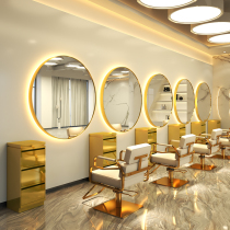 Barber shop mirror Net red hot dyeing hanging mirror hair salon special Beauty Mirror floor mirror hair hairdressing shop makeup mirror table