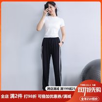 Sports suit womens two-piece yoga suit gym training running quick-dry professional fitness clothes morning running clothes summer