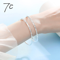 7 degrees silver jewelry 7 ℃ starry silver bracelet women sterling fashion bracelet simple students wild cold wind