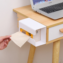 Punch-free tissue box hanging wall type paper box home kitchen living room dining room bedroom wall-mounted tissue storage box