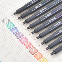 Deli needle pen Student waterproof drawing hook pen set 0 1mm Stick figure special art stroke pen Hand drawn comic black outline pen Gundam animation design Mark stroke pen