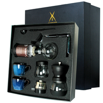 Siphon coffee pot tea coffee maker hand-brewed coffee grinder cup saucer hand-brewed coffee gift set