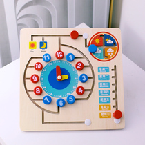 Know the clock digital kindergarten pre-school connection childrens educational toys fine action Montesse activity corner learning tools