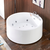 Round bathtub 1 8 adult household couple double hotel Japanese massage constant temperature heating engineering villa bathtub