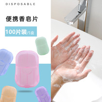 Soap tablets Travel portable disposable hand sanitizer Soap tablets Childrens hand sanitizer soap paper Portable travel standing equipment