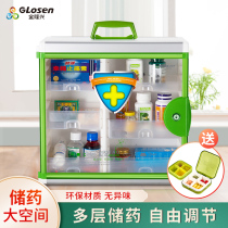 Jinlongxing medicine box convenient service box wall-mounted emergency medicine box enterprise factory medicine box drug storage box