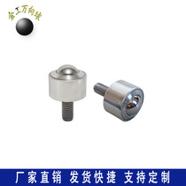 Heavy duty precision stainless steel cylindrical universal ball ball bearing conveyor table Bulls eye wheel KSM8-60FL with screw
