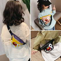 Childrens chest bag tide Korean cute shoulder bag bag for boys and girls fashion Joker childrens shoulder bag cartoon small waist bag