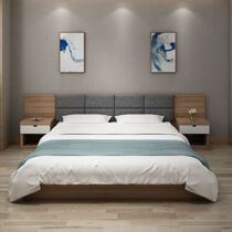 Hotel furniture standard room full set of custom hotel bed hotel room bed hotel special double bed
