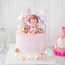 Baking Cake Decoration Nets Red Anne Angels Baby Cute Cute Cute Cute girls Childrens birthday Princess Plugins