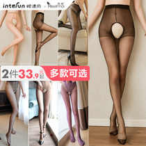 Mu sexy lingerie open file pantyhose perspective stockings couple tearing flirting sex products passion set