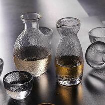 Warm wine pot processing Japanese creative hammer eye pattern transparent white wine set glass clear wine pot small wine cup wine dispenser