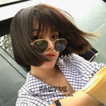 2021 sunglasses women big face thin tide ins men driving polarized sun glasses black round frame couple glasses