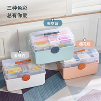 Medical kit household large capacity multi-layer first aid kit drug storage box Home portable small emergency storage box