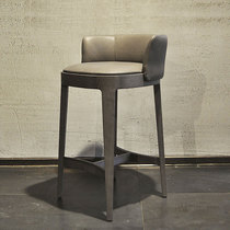 Italian bar chair home modern minimalist solid wood high stool island bar chair cafe front desk chair designer