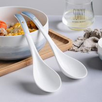 Nordic spoon household large soup spoon ceramic long handle spoon porcelain spoon porridge spoon creative spoon