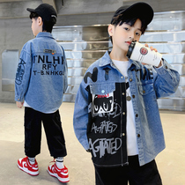 2022 new childrens clothing boy denim shirt spring autumn children casual long sleeves jacket CUHK child thin lining clothes damp