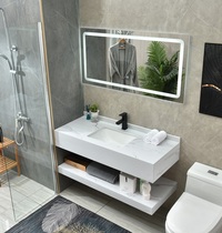 Modern minimalist marble bathroom cabinet combination bathroom set bathroom marble wash table sink basin