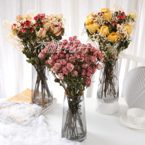 Yunnan real flower rose dried flower home decoration living room decoration starry sky rose multi-head bubble with bottle package