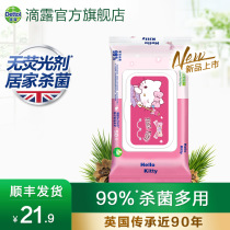 Drip Kitty cat cartoon custom wipes 50 pumping sterilization wet paper towel antibacterial belt cover portable household