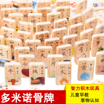Wooden balls Childrens wooden building blocks Digital fruit Dominoes Childrens early learning educational toys